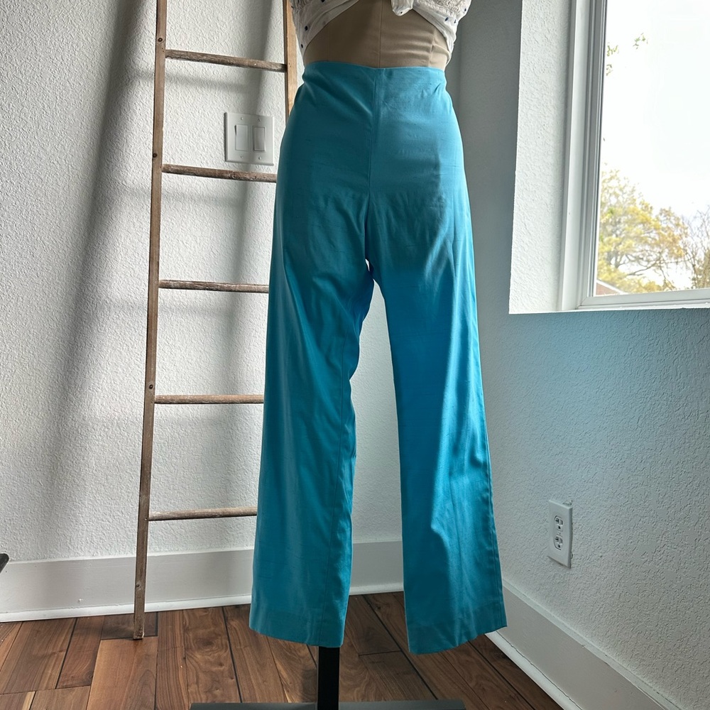 Ralph Lauren Black Label Soie Silk and Cotton Blend High Waist Vintage Pants
